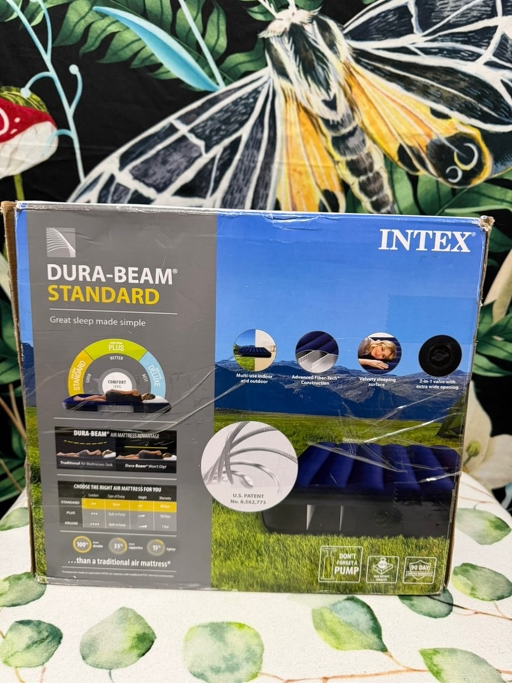 Intex Dura-Beam Standard Air Mattress - Blue